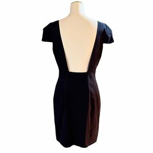 Tibi Black Backless Silk Cocktail Dress Size 8 Elegant Luxury Classic Gorgeous